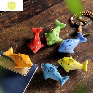 tb636765667淘宝风雅陶笛4孔陶笛海洋水族海豚造型笛子四孔幼儿童