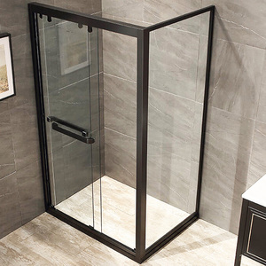 L型方淋浴房|定制家用洗澡房间浴室隔断浴屏干湿分离钢化玻璃移门