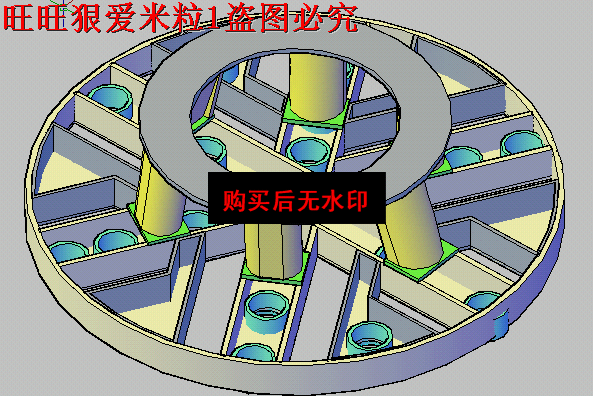 小松6450盾构机刀盘尺寸三维机械设备cad图纸