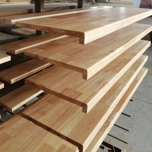 橡胶木指接板实木原木板材定制楼梯踏步板隔板窗台面板木方料加工