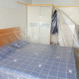 遮罩盖布防尘布隔脏薄款轻便床用小型透明盖室内放假胶膜可撕