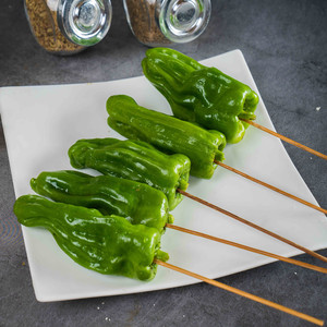 【帝王烤吧】青椒5串上海户外烧烤食材配送顾村公园bbq肉串半成品