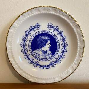 royal doulton 皇家道尔顿 英国撒切尔夫人纪念碟 描金纹饰收藏盘