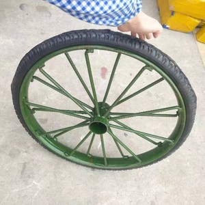 劳动车人力车推车打气轮子钢筋钢圈毛刺外胎工地推斗车板车轮胎26