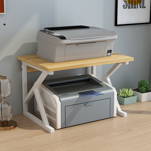放打印机置物架桌面办公室收纳电脑桌上小型书架针式支架托架增高