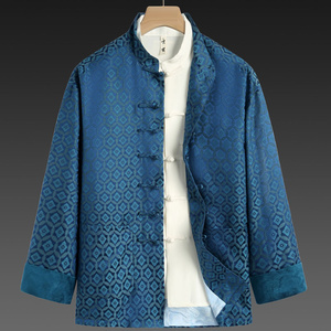 真丝绸唐装男中国风男装香云纱外套中式国潮改良上衣春季复古男装