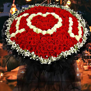 七夕情人节花束重庆鲜花同城速递配送999朵玫瑰花送女友生日花店