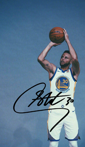 库里 curry    亲笔签名照片 9   号