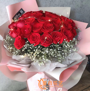 情人节99朵红玫瑰花束宜昌五峰县当阳市花店生日鲜花速递同城配送