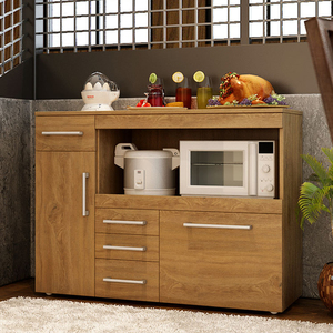 (现货)餐具柜餐边柜现代简约储物柜厨房茶水收纳柜碗柜微波炉柜