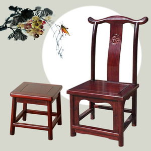 明清仿古红木小椅子实木家用靠背矮凳酸枝木菠萝格小方凳换鞋凳子