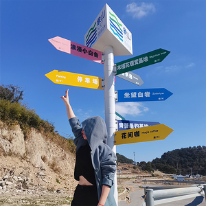 导向牌指示牌指引牌户外精神堡垒景区露营地指路牌网红打卡标识牌