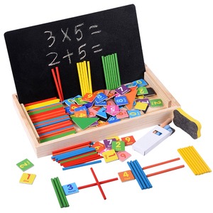 数学教具大班学前班小学生儿童数数棒算术玩具幼儿园计数器七巧板