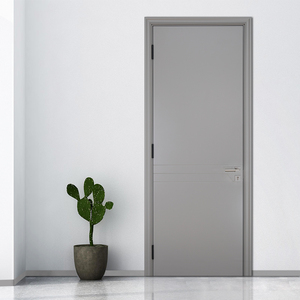 孟氏兄弟木门卧室门现代实木烤漆隔音门简约套装门灰色室内门4005
