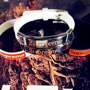 潮牌情侣手环supreme一对男士女学生手环手链nba篮球星座球星硅w