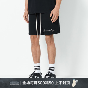 CHINISM CH黑色美式休闲高街运动短裤男宽松潮牌篮球五分裤子夏季