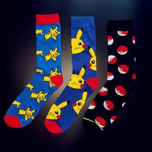 宠物小精灵口袋妖怪皮卡丘袜子动漫男女情侣潮袜