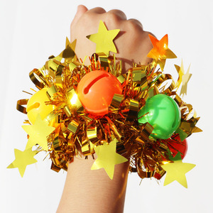 学校运动会开幕式道具铃铛手环花幼儿园小学儿童表演出手腕花