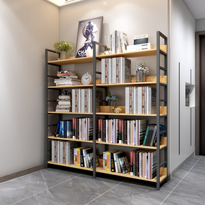 书架置物架落地简易多层架子靠墙书柜铁艺货架家用收纳架储物架钢