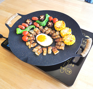 韩国烤盘烤肉锅家用麦饭石铁板烧商用卡式炉不粘烤肉盘兴森同款锅
