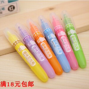晨光文具fhm21003米菲香味荧光笔 学生可爱冬己标记涂鸦笔 6色选