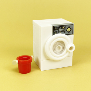 MOC国产小颗粒积木 滚筒洗衣机 人仔配件DIY创意城市厨房家电玩具