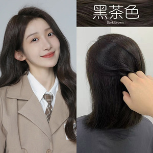 黑茶色染发剂2022流行色显白天然无刺激植物纯自己在家染头发膏女