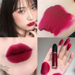 现货!mac魅可丝绒雾面哑光唇釉102 dance with me火龙果梅子色