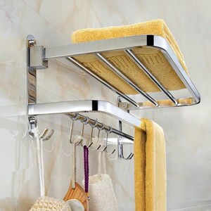 置衣架洗手间置物架挂钩浴室洗澡毛巾架不锈钢厕所免打孔卫生间放