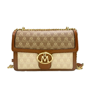 香港正品hm代购包包小方包链条斜跨单肩真皮女包质感轻奢复古包包