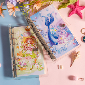 三渡ins风少女心活页手账本a5a6网红流沙古风手帐本套装diy笔记本