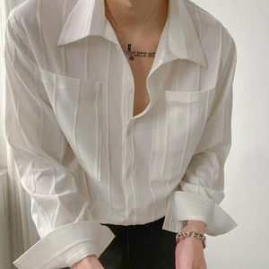 衬衫男纯白内搭