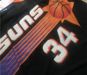 经典复古 太阳队34号 巴克利球衣 barkler篮球服 刺绣 黑色 背心