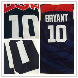 新面料 梦之队 梦十球衣 科比10号 密绣篮球服 复刻双面料 蓝白