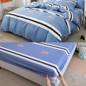 床笠四件套松紧床束防滑床套被套三件套0.9米床垫套子2米床上用品