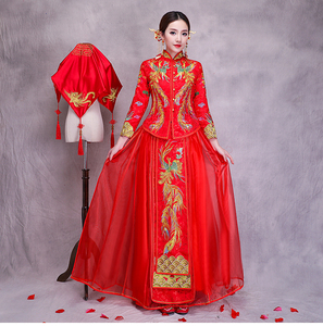 出租陈晓陈妍希同款秀禾服新娘2021古装中式礼服嫁衣敬酒服龙凤褂