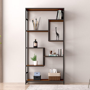 铁艺隔断置物屏风架餐厅办公室陈列装饰架玄关客厅落地展示书花架