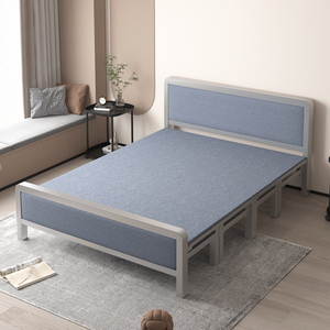 可折叠单人午休床木板床家用铁床成人简易床宿舍双人床加固免安装