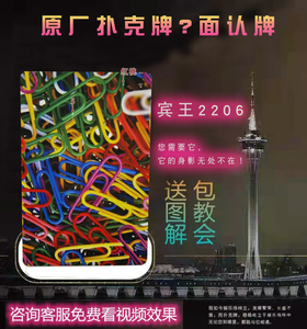 原厂魔术扑克宾王2206背面认牌码道具带说明图解特殊小白点子纸牌