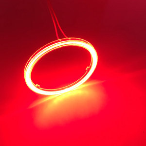 红光天使眼汽车led装饰灯日行灯60-120mm红色cob光圈12v摩托车装