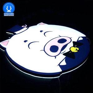 广告牌发光字灯箱亚克力uv打印ins户外防水双面室内定制定做