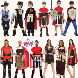 儿童成人男女表演服饰古罗马武士战士服装铠甲勇士衣服演出服套装