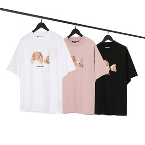 palm angels断头熊短袖 pa棕榈天使泰迪小熊男女情侣印花字母t恤