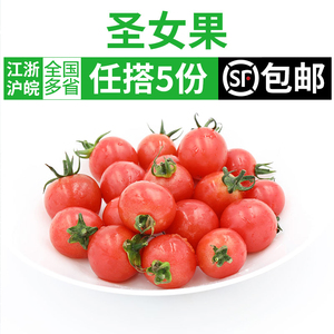 新鲜圣女果450g 小番茄小西红柿上海本地新鲜蔬菜水果 5件包邮