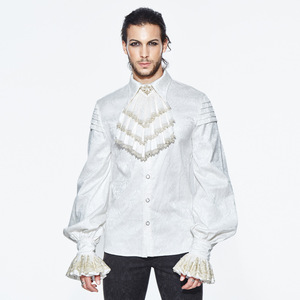 钢铁老爷欧美中世纪哥特男装法式宫廷上衣灯笼袖演出复古衬衫男