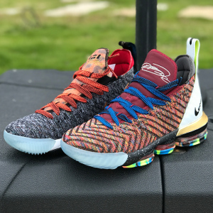 詹姆斯16代鸳鸯气垫篮球鞋男高帮夏季运动实战黑白色联名减震球鞋