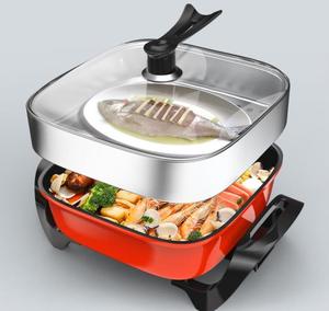 煮粥菜锅锅具蒸适用炒煮锅煮煲汤炖煎火锅一体锅涮羊肉煤气烤盘