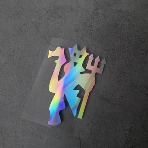 英超红魔曼联小恶魔manchester united镭射汽车电脑动摩托车贴纸