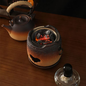 炭火炉煮茶茶壶泡茶加热户外露营陶瓷炉煮茶器功夫茶具套装复古