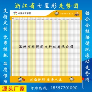 浙江体彩全套走势图大乐透排3排5七星彩20选5 6 1铝合金框架循环